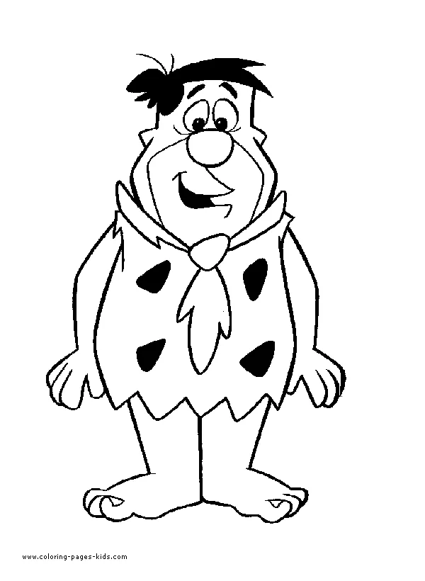 Flintstones color page coloring pages for kids cartoon characters