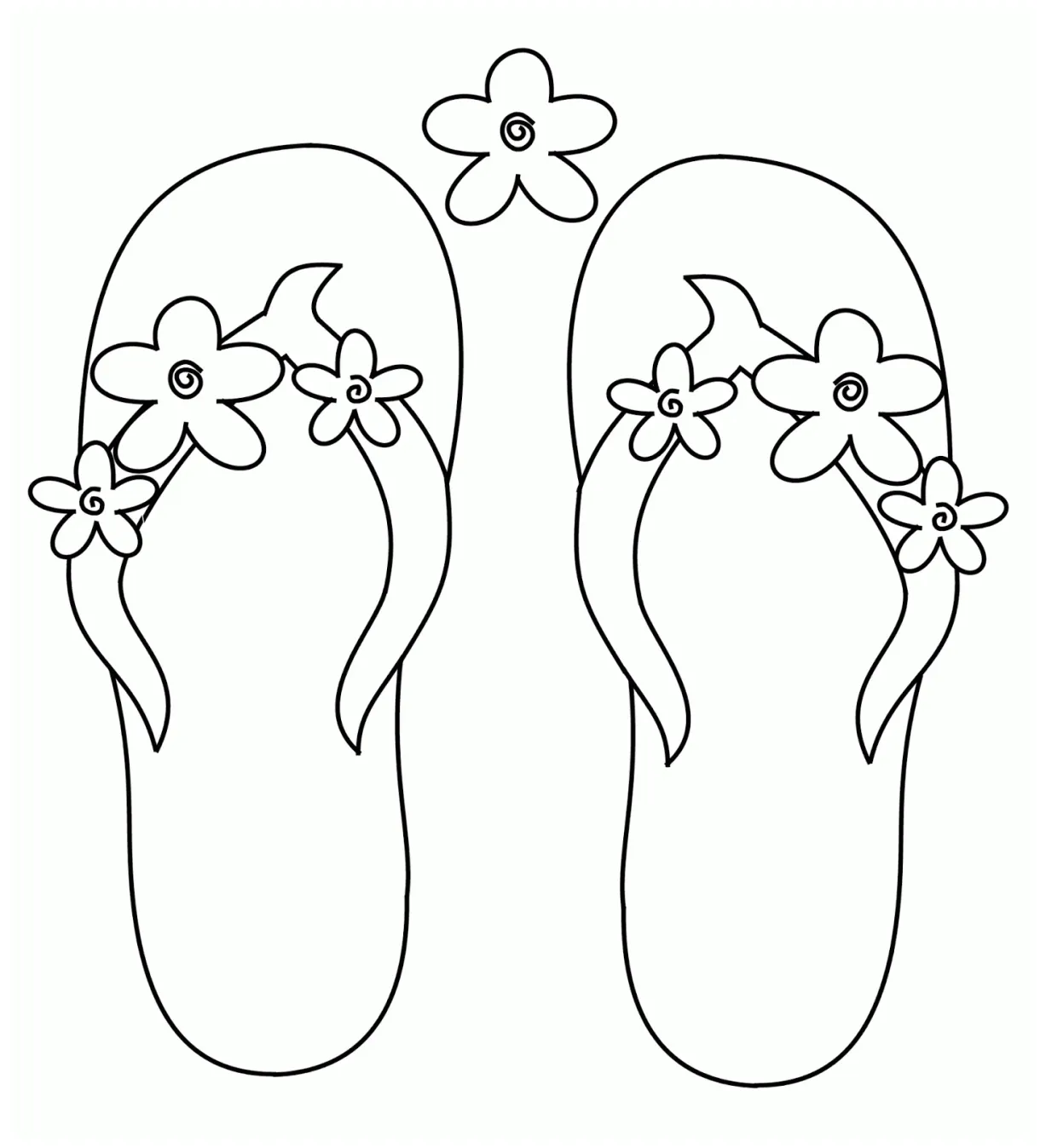 Flip flops coloring sheets printable coloring pages
