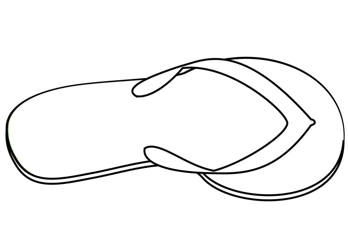 Flip flop coloring page colouringpages