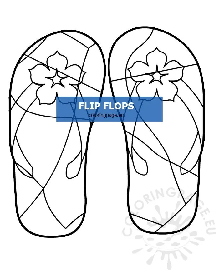 Flip flop coloring sheet coloring page