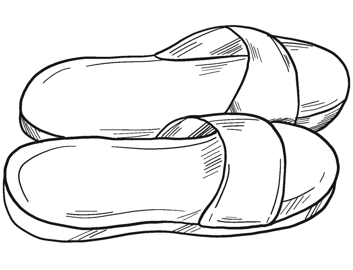 Flip-flops coloring page colouringpages