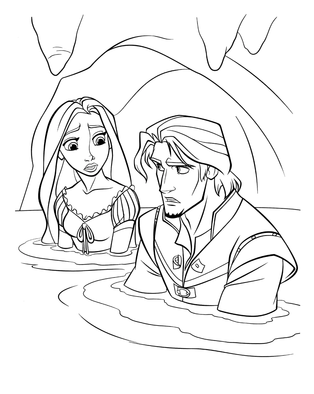 Coloring page flood