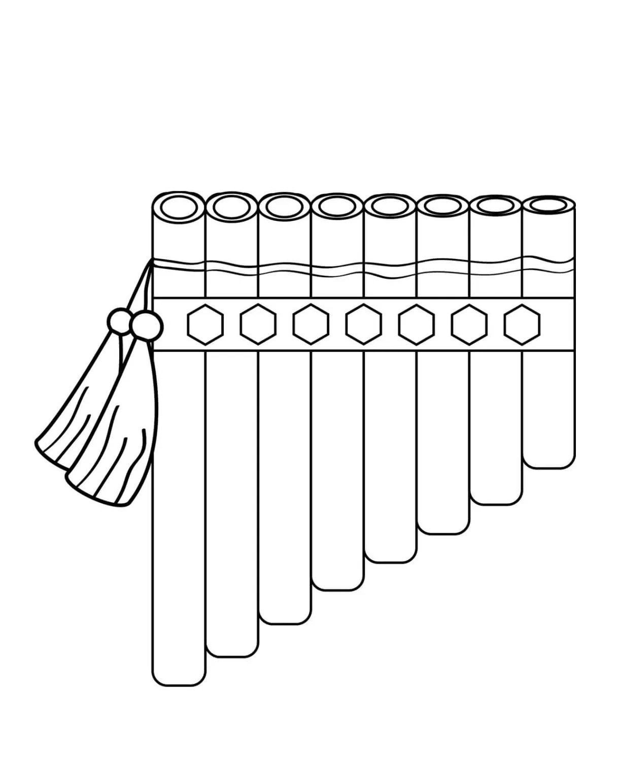 Flute coloring page printable coloring page