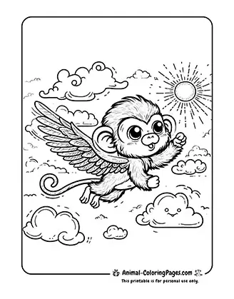 🐒 monkey coloring pages free mischievous fun! printable coloring page