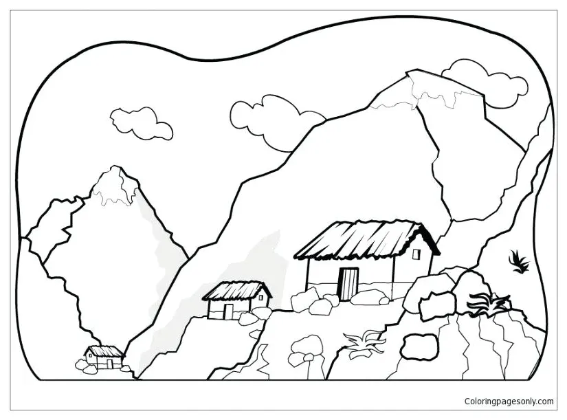 Footprints in the sand coloring page at getcolorings free