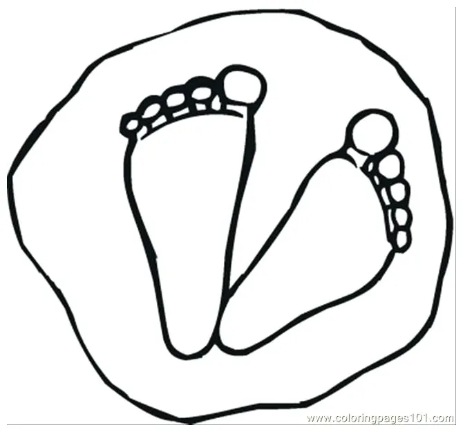 Footprints in the sand coloring page at getcolorings free