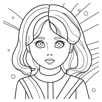 Violet using force fields coloring page coloring-pages