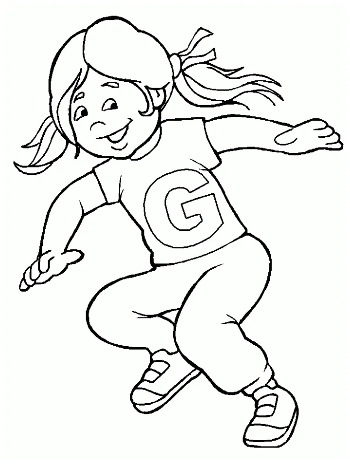 Field day coloring page coloring pages