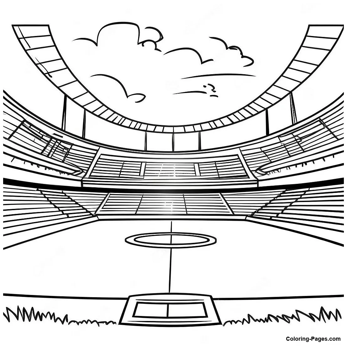 Football field coloring page coloring-pages