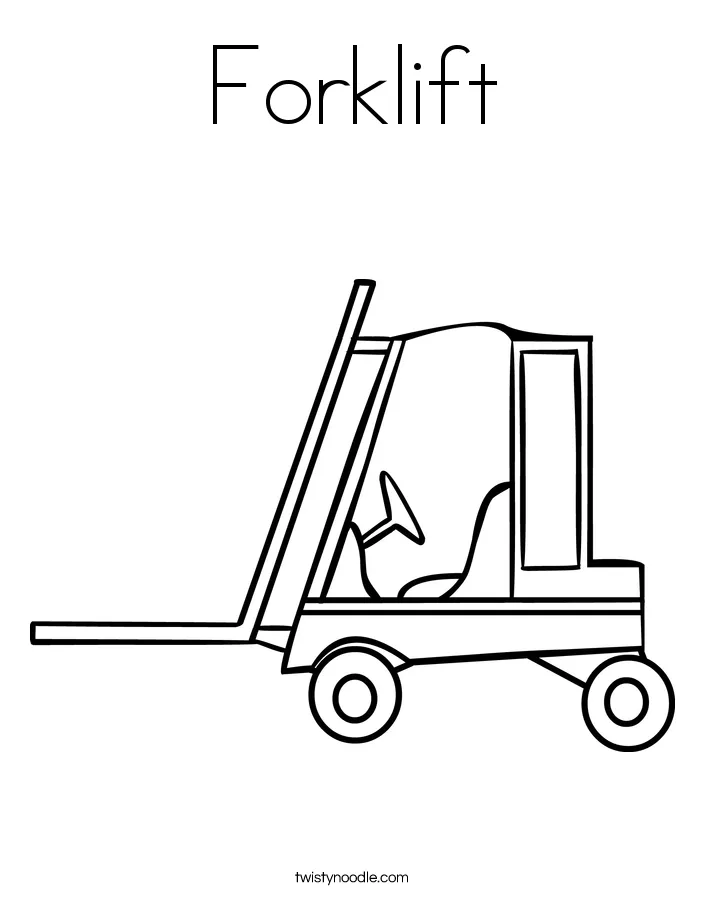 Forklift coloring page twisty noodle