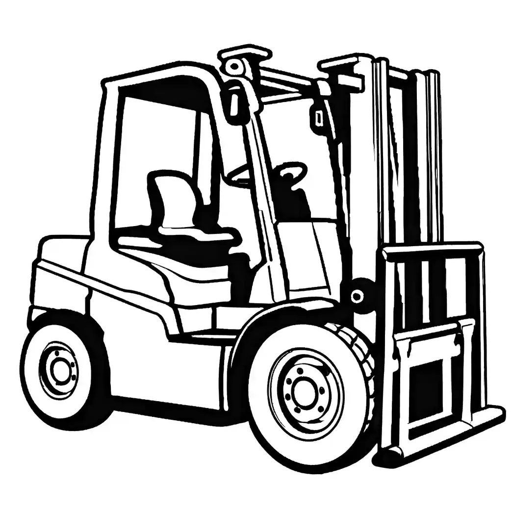 Front view of forklift coloring page lulu pages
