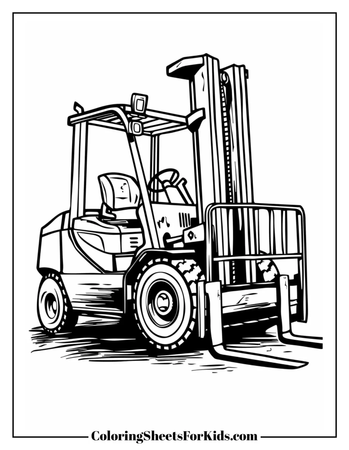 Forklift coloring pages s coloring sheets for kids