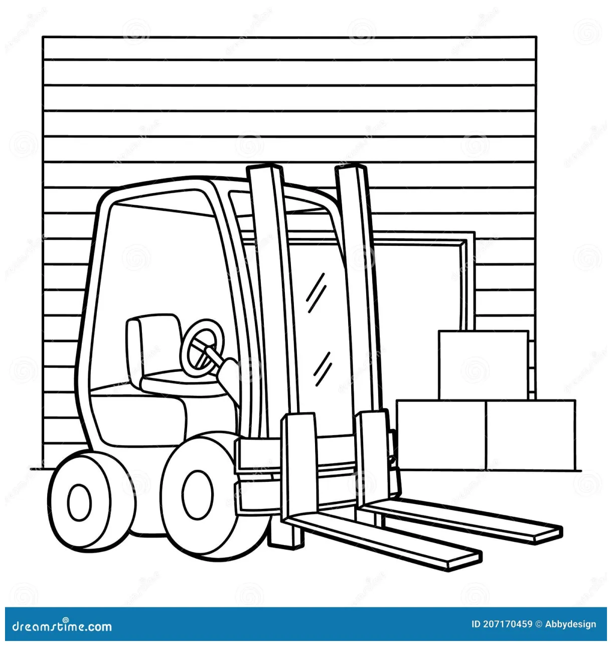 Forklift coloring page royalty-free graphy cartoondealer