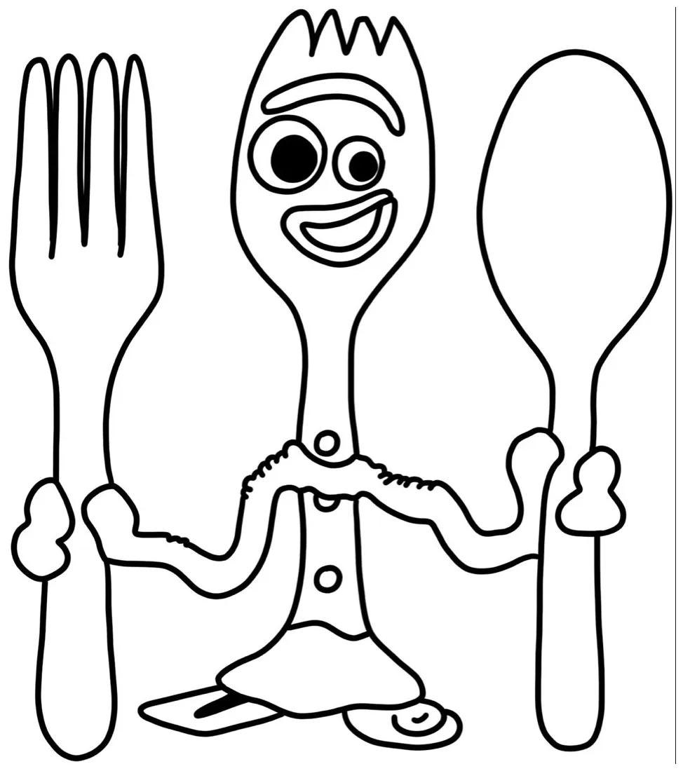 Free Printable Forky Coloring Pages - GreysonoiMaddox