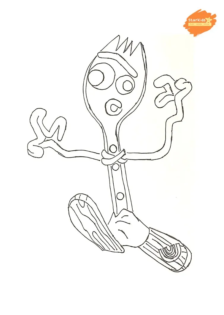 Forky from toy story download free coloring pages toy story