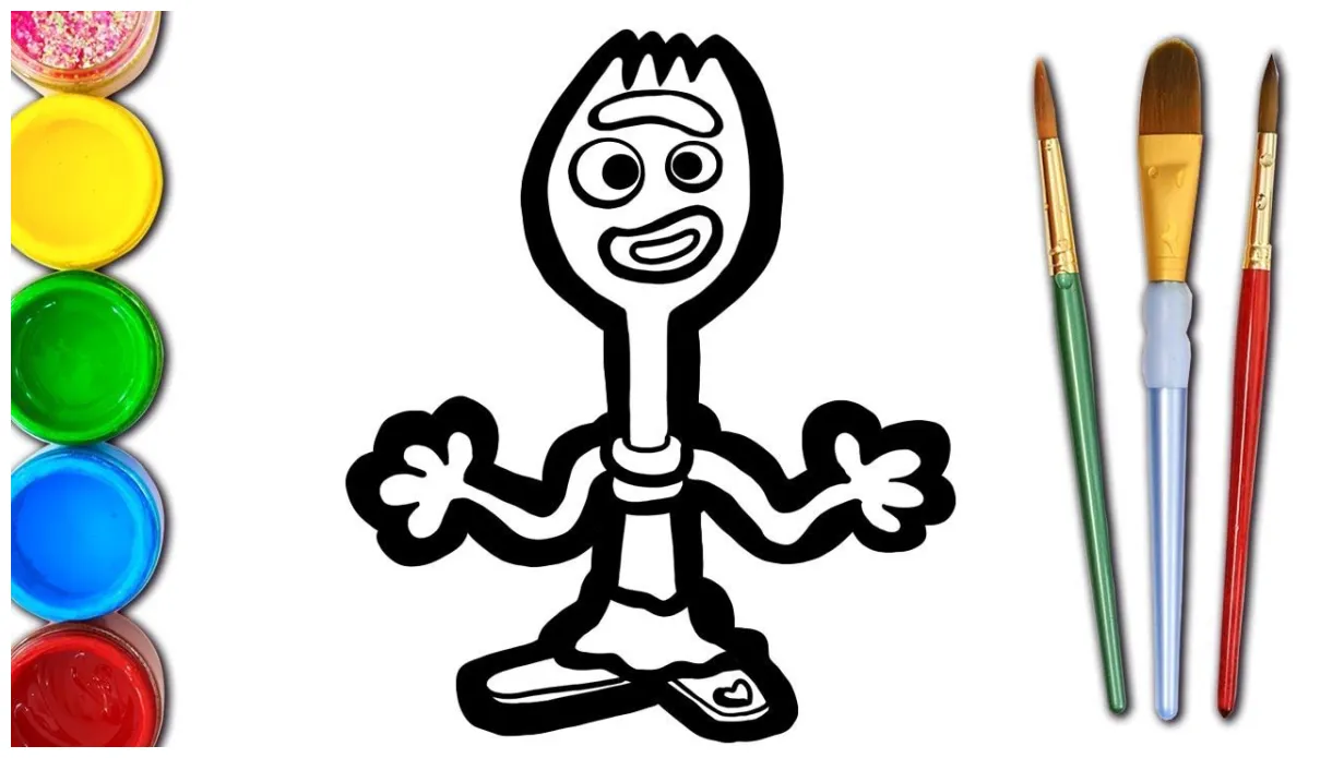Cute Forky Sporky inspired from toy story 4 | Toy story, Cute drawings