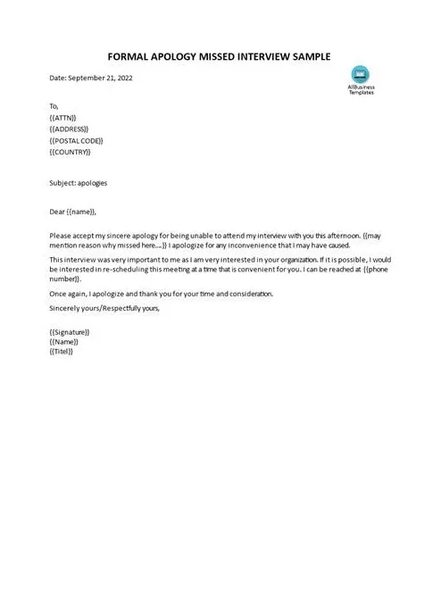 Formal Apology Letter Template | Mallorysoraya