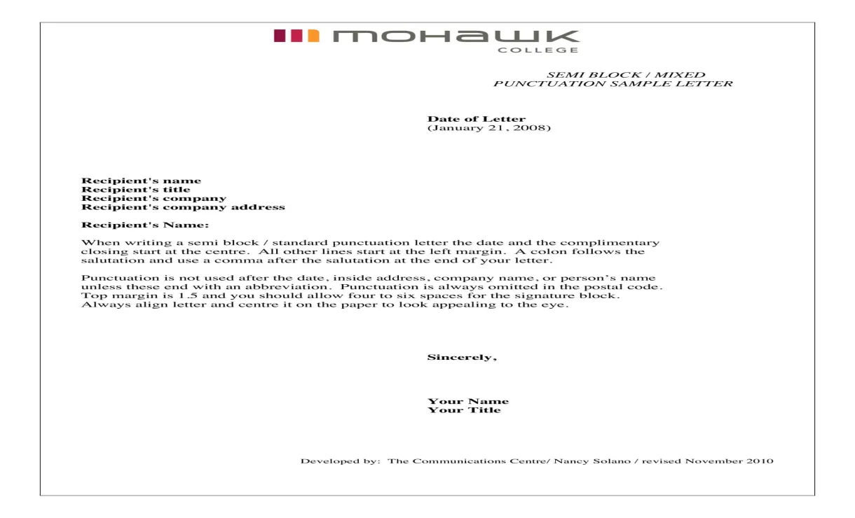 Free printable formal / business letter templates [pdf, word] example printable coloring page