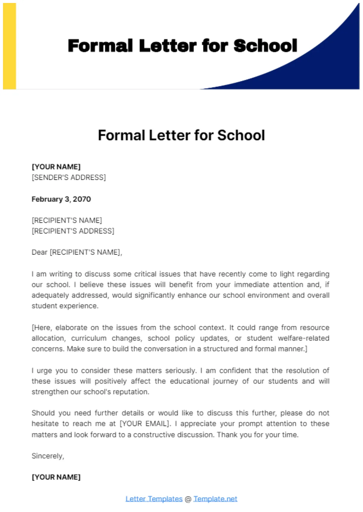 How to write a formal letter format infoupdate