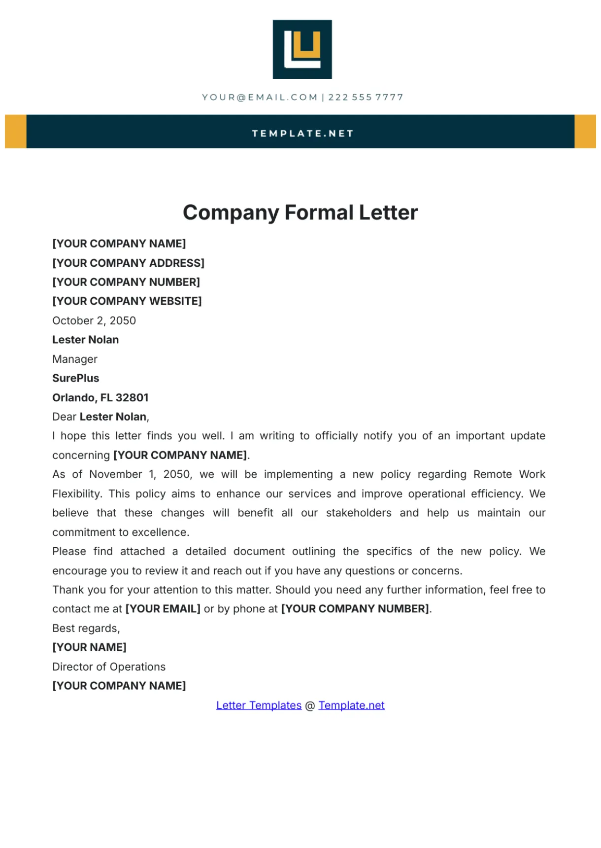 Free formal justification letter template to edit online