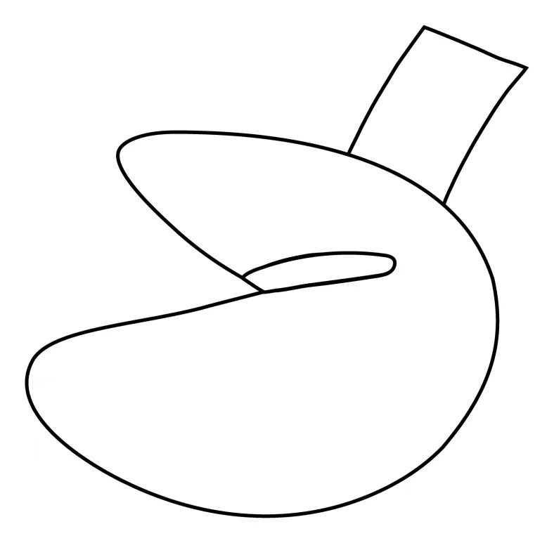 Fortune cookie emoji coloring page colouringpages