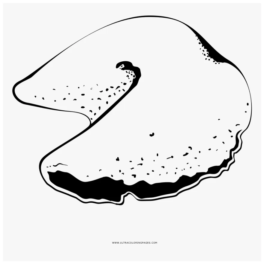 Galleta de la fortuna para colorear