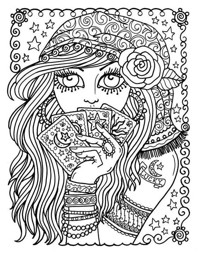 cool fortune teller coloring page : r/coolcoloringpages