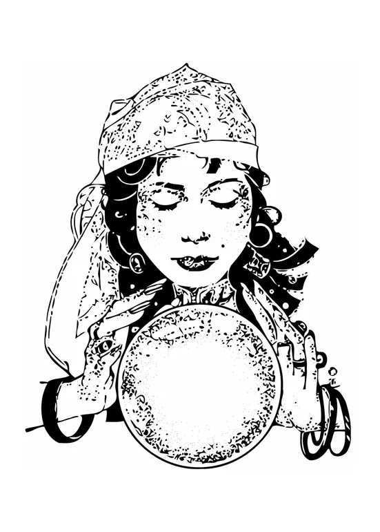 Coloring page fortune teller free printables img 11374
