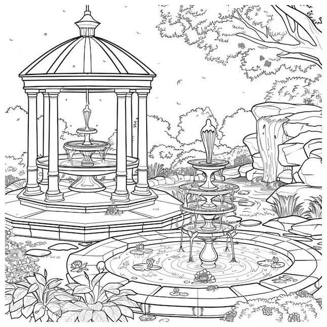 7,000+ coloring fountain pictures