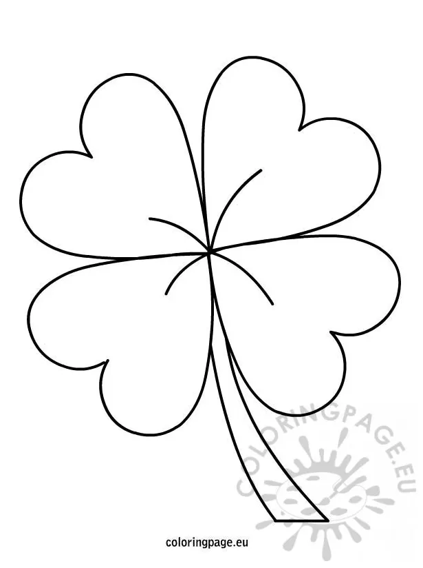Four leaf clover – Coloring Page