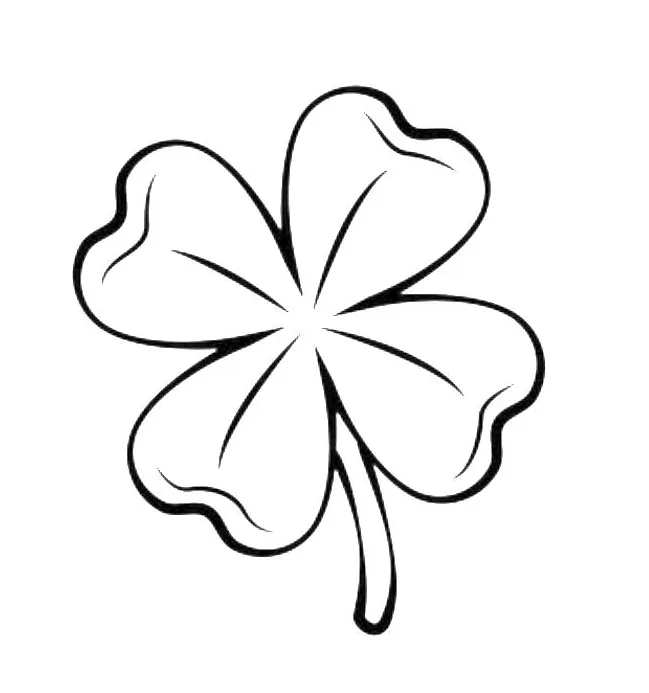 Four leaf clover coloring page 1 – Artofit