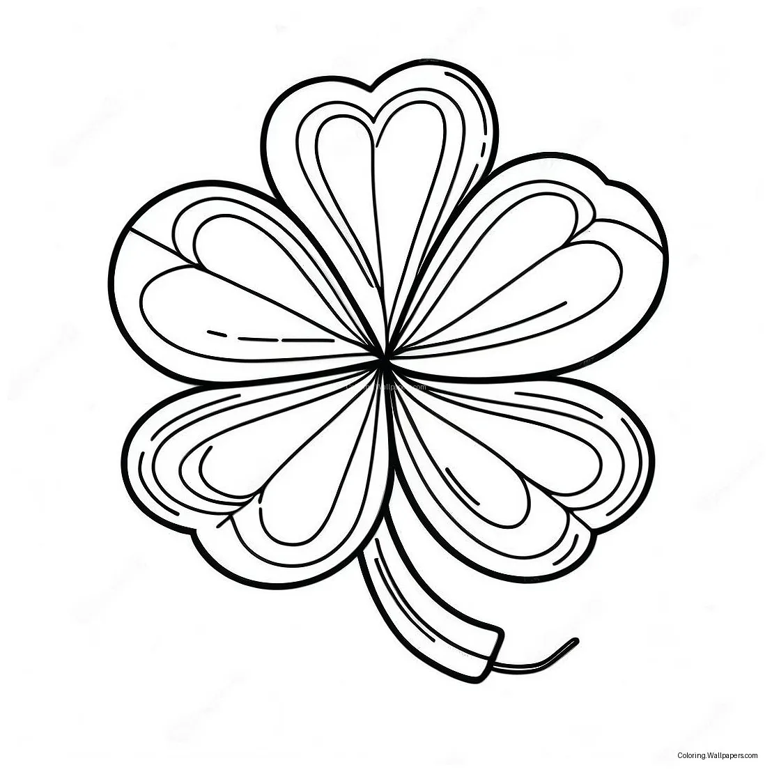 Four Leaf Clover Coloring Page (7220-5768)
