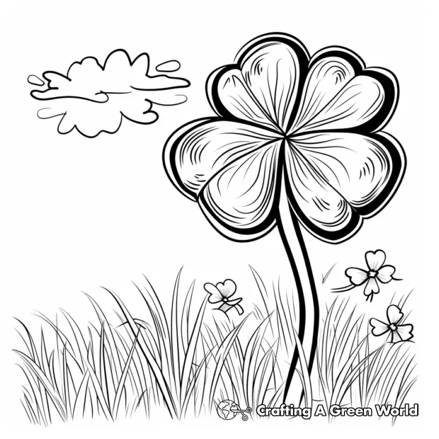 Four Leaf Clover Coloring Pages - Free & Printable!