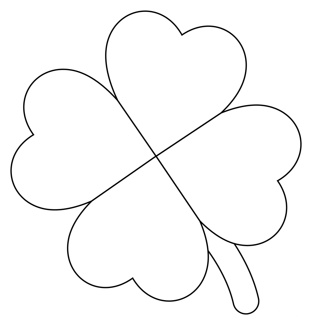Four Leaf Clover coloring page - ColouringPages