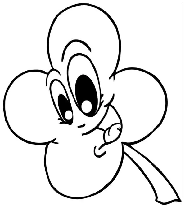 Four Leaf Clover Coloring Page & coloring book.