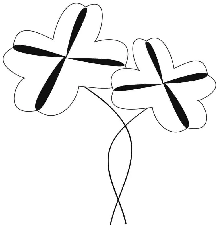 Four Leaf Clover Coloring Pages - Coloring Cool