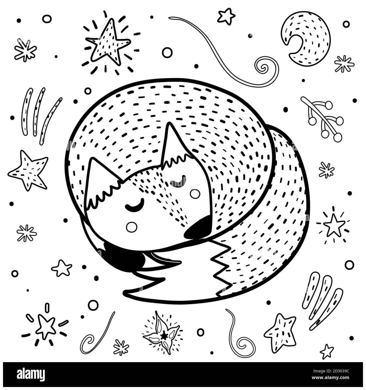 Fox coloring pages cute