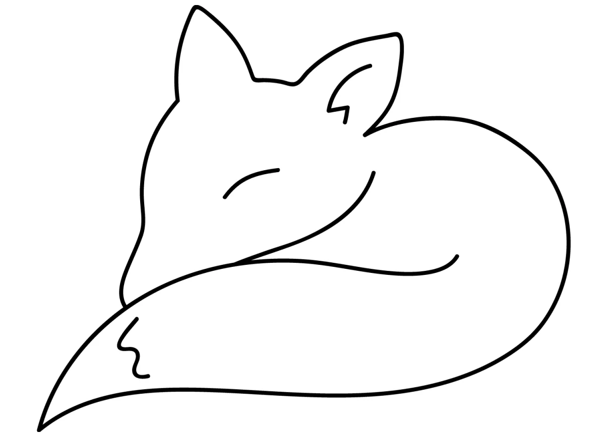 Fox sleeping coloring page colouringpages