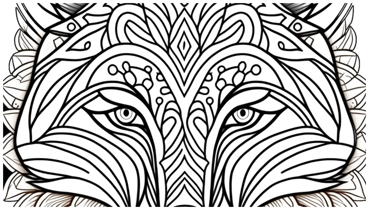Coloring page fox coloring art printable coloring page