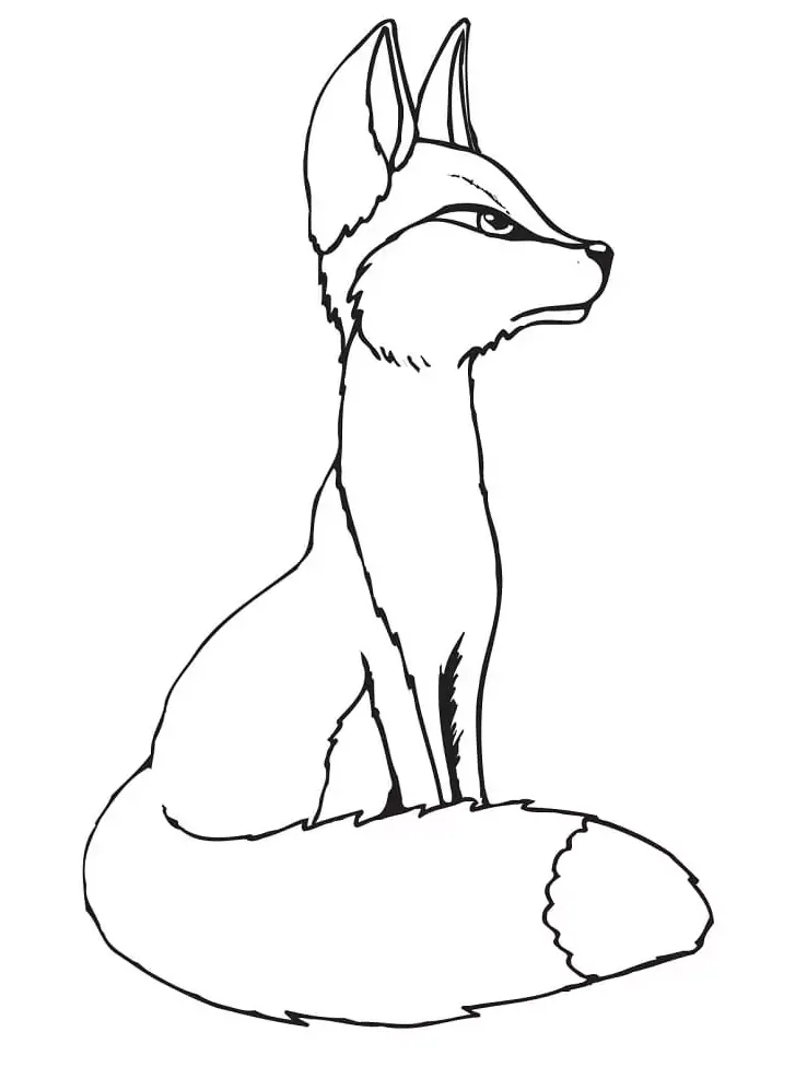 Red fox howling coloring page free printable coloring pages for kids