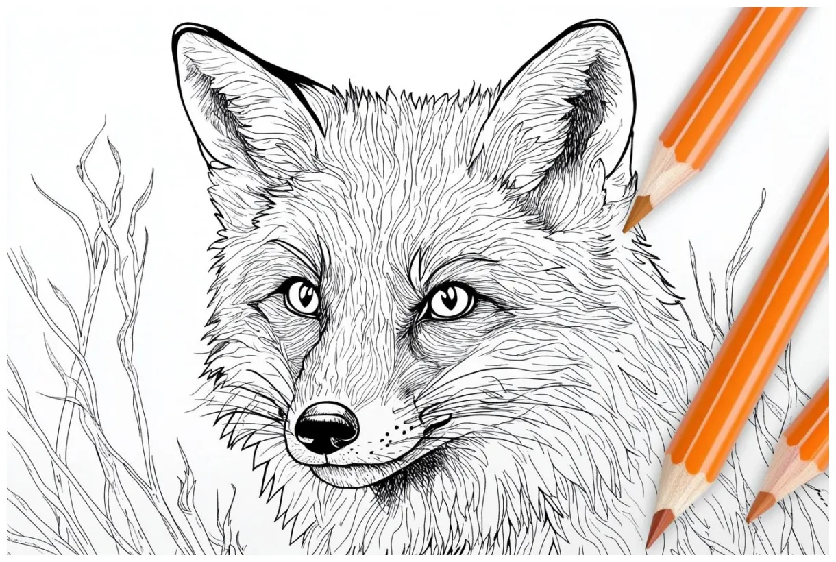 Fox coloring pages unleash your creativity with printable fox art
