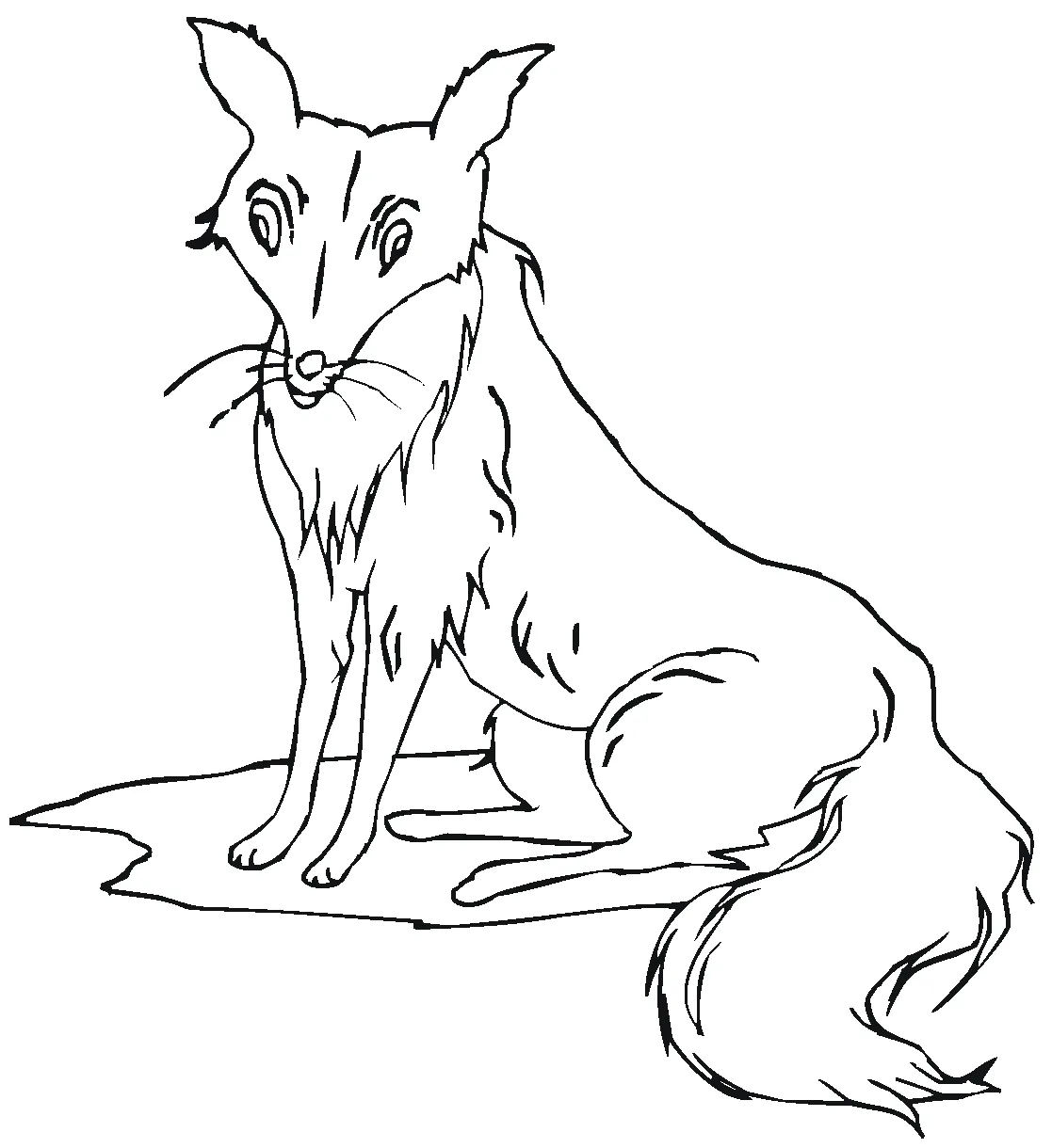 Free fox coloring pages printable coloring page