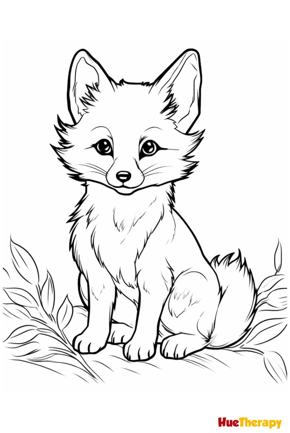 Fox coloring page artofit