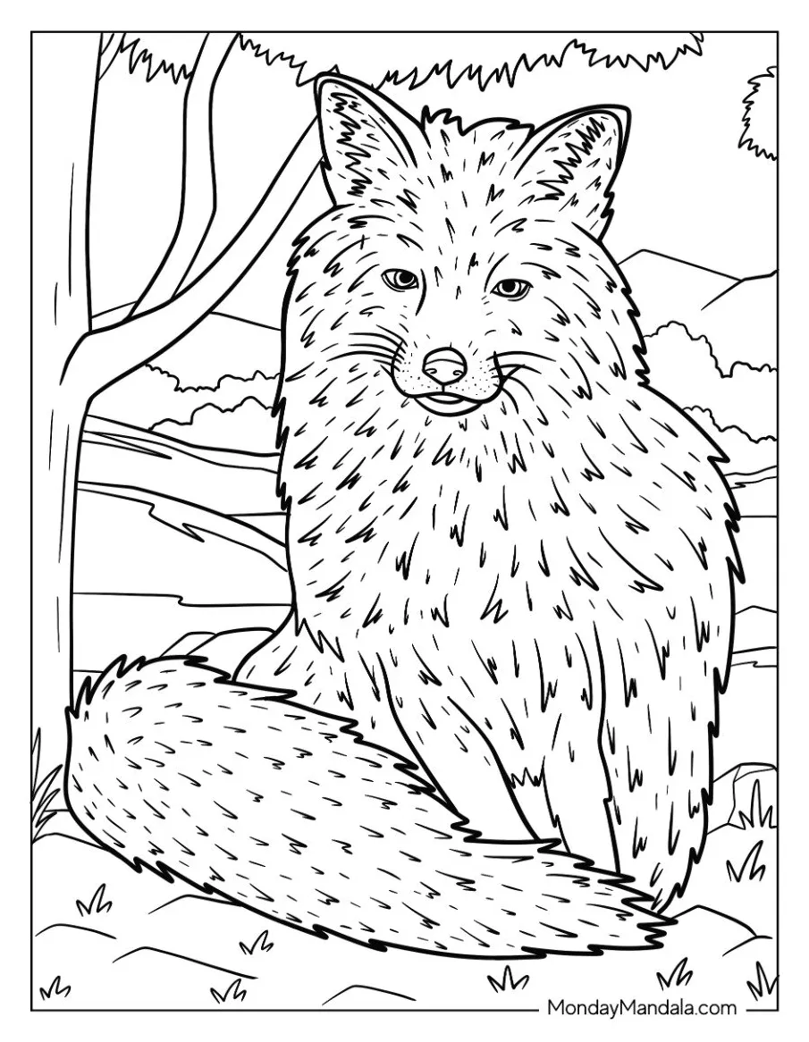 41 fox coloring pages free pdf printables