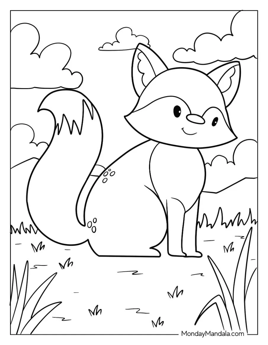 41 fox coloring pages free pdf printables