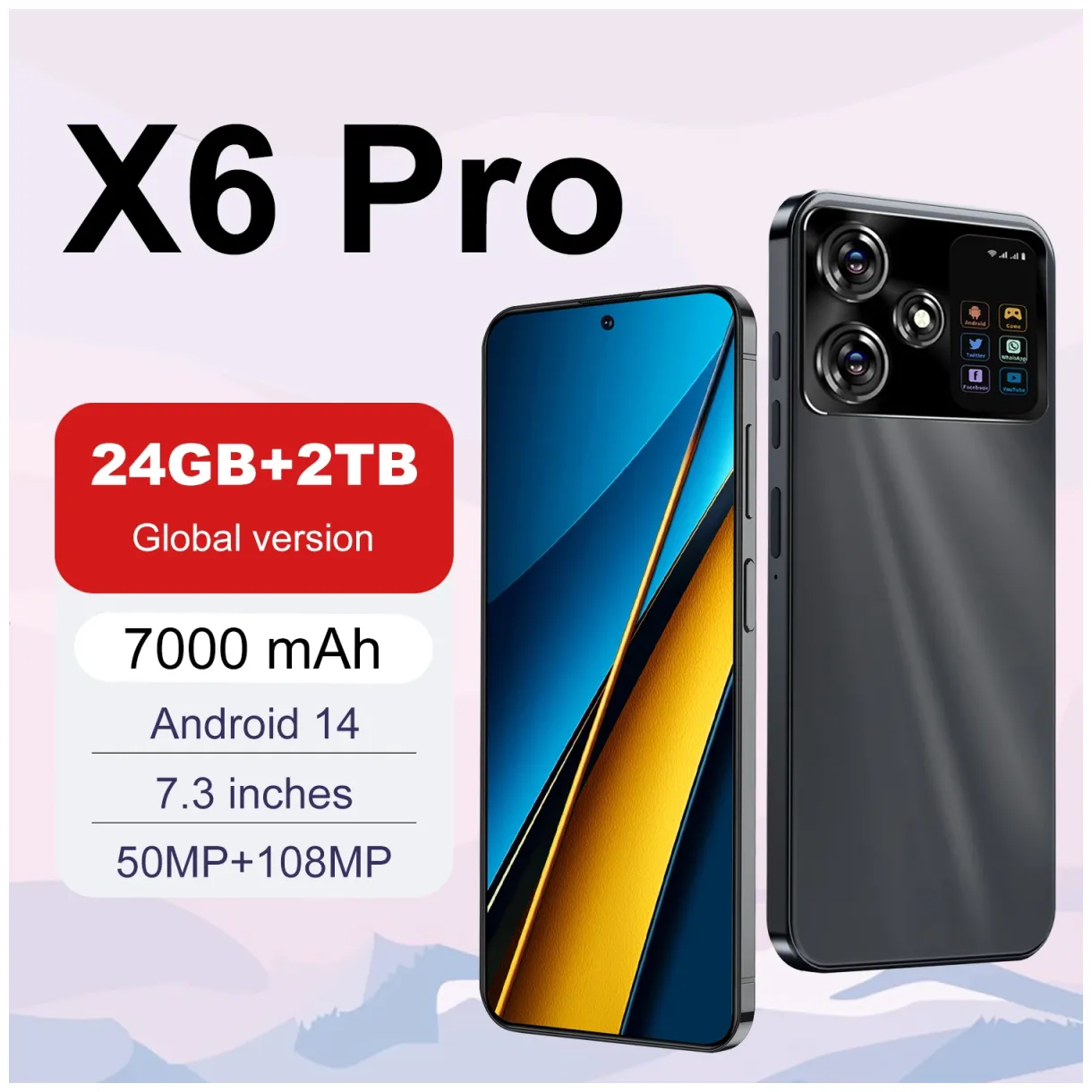 Smartphone-x6-pro-global-version-24-go-2-to-android-14-7000mah-r-seaux
