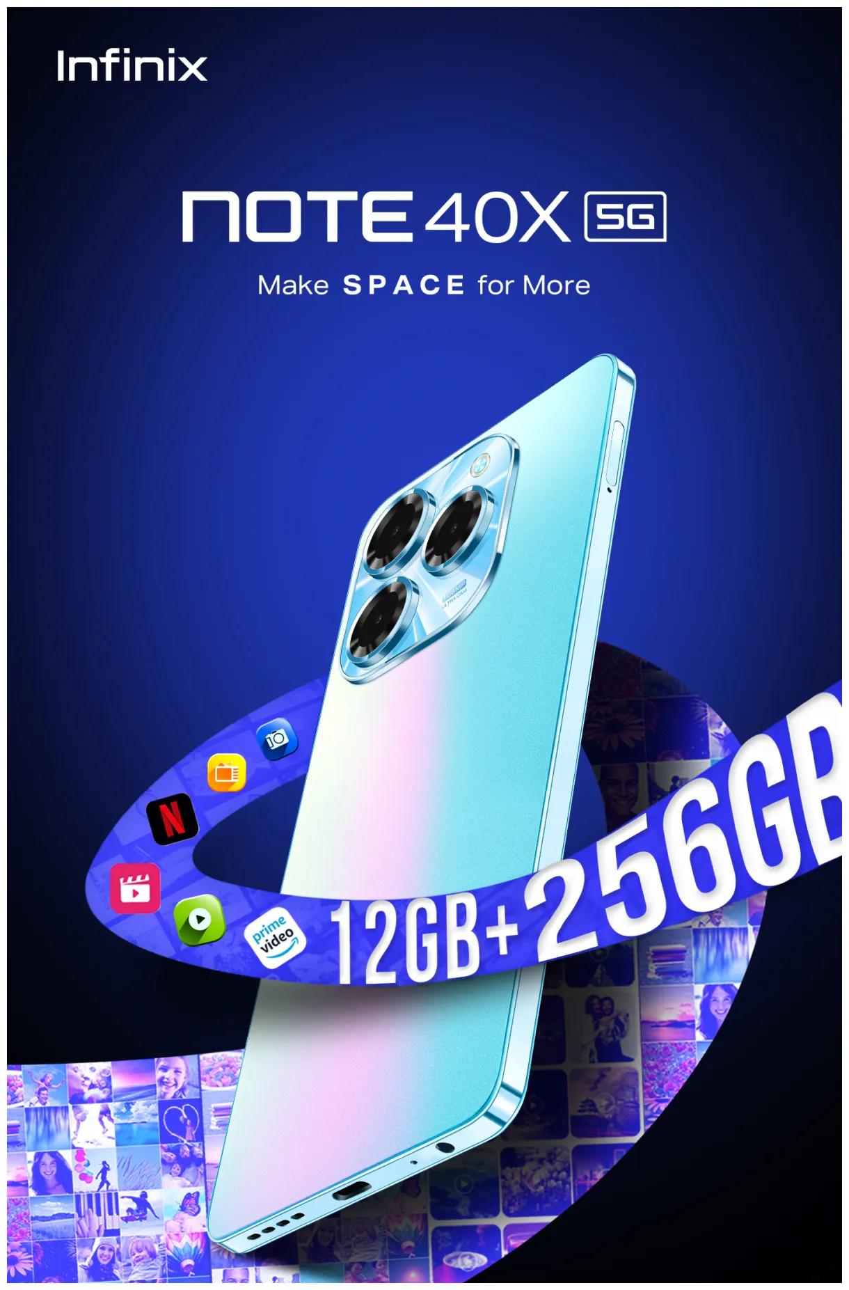 EarthAndroidInfinix NOTE 40X 5G Smartphone with 12GB + 256GB and 108MP