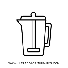 French press coffee coloring pages for kids free french press coffee