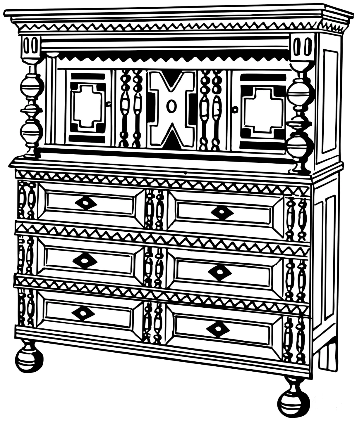 Vintage press coloring page colouringpages