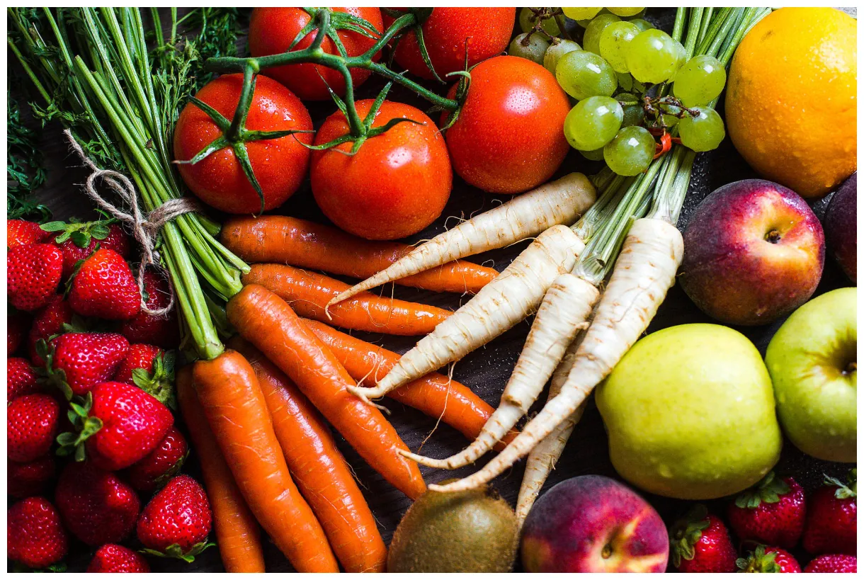 Fresh & colorful fruits and vegetables free picjumbo